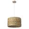 Hello Honey® Bella Natural Metal & Handwoven Wicker Drum Ceiling Light